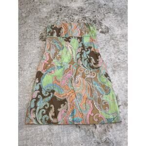 Shoshanna Strapless Paisley Dress‎ - size 6 Small